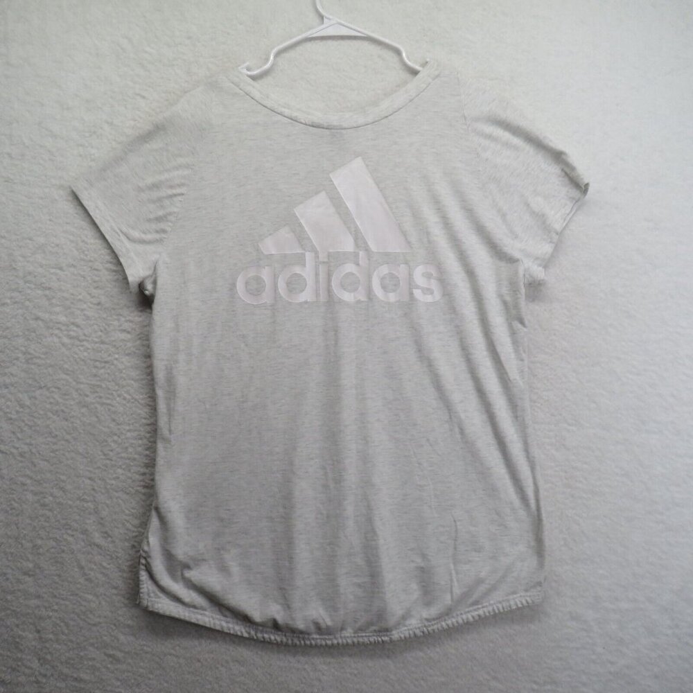 Miami Hurricanes T Shirt Womens Size Extra Large Adidas Gray V Neck Spellout - Picture 4 of 11